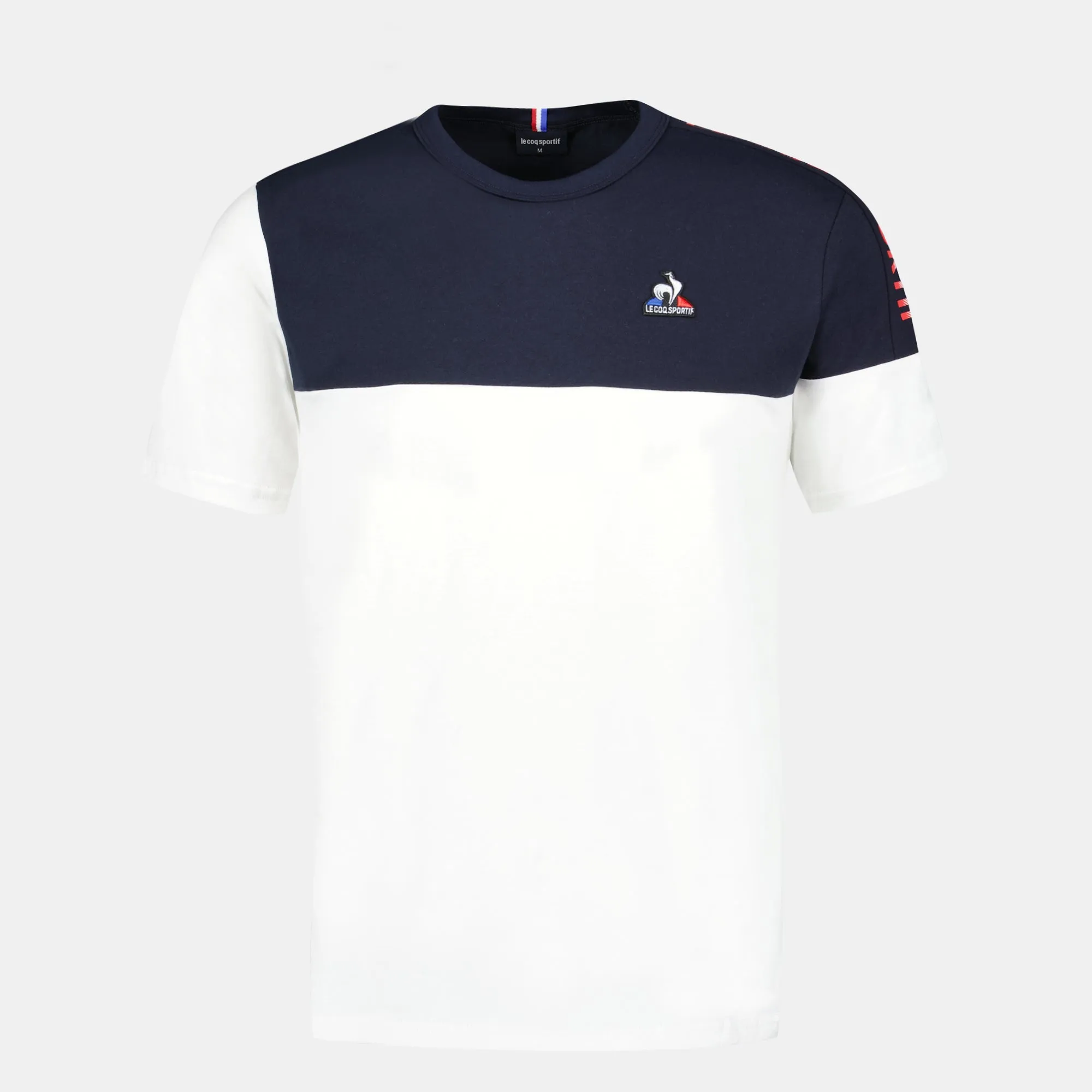 2410203-TRI Tee SS N°2 M new optical white/bleu | T-shirt Unisexe sold by Le Coq Sportif product image thumbnail 2