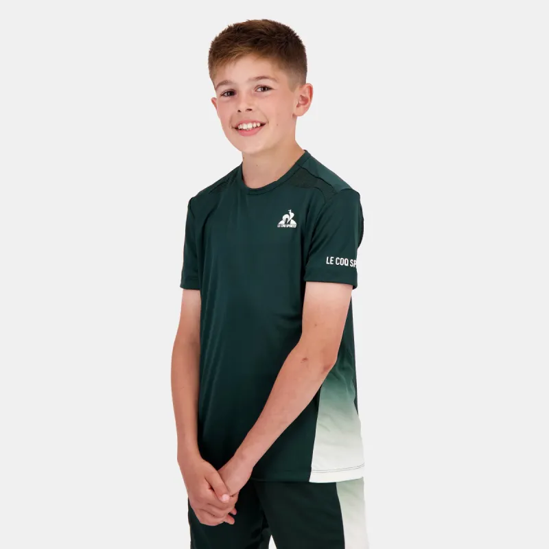 2421540-TENNIS PRO Tee SS 24 N°2 ENFANT scarab | T-shirt Enfant sold by Le Coq Sportif