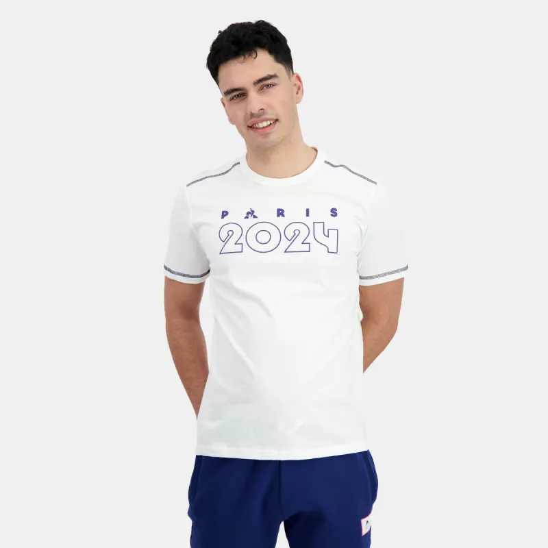2410566-GRAPHIC P24 Tee SS N°2 M marshmallow | T-shirt Homme sold by Le Coq Sportif