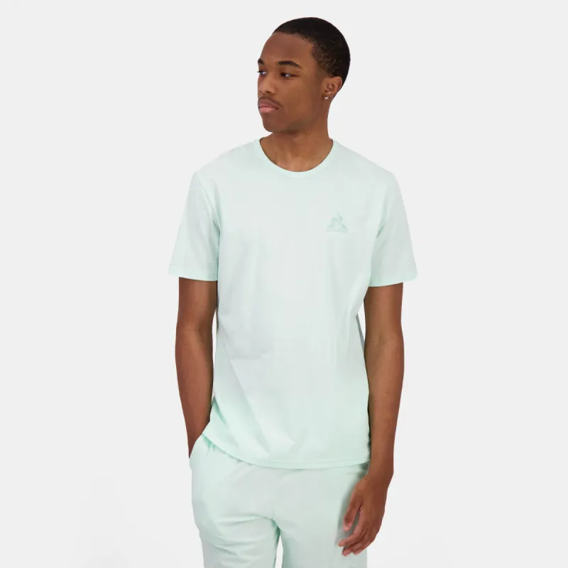 2423263-MONOCHROME Tee SS N°3 M honeydew | T-shirt vert pastel Homme sold by Le Coq Sportif