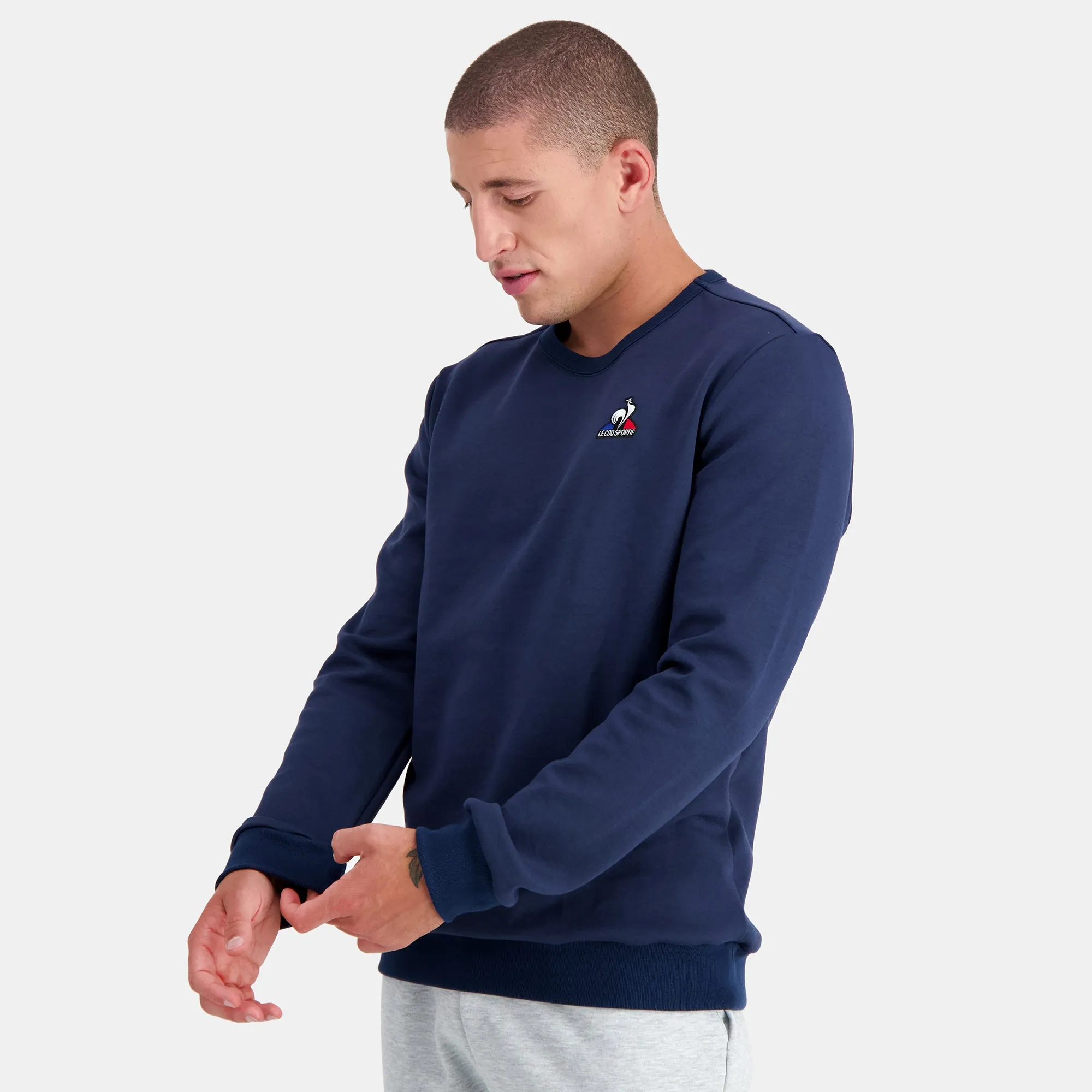 2310558-ESS Crew Sweat N°4 M dress blues | Sweat col rond Homme sold by Le Coq Sportif