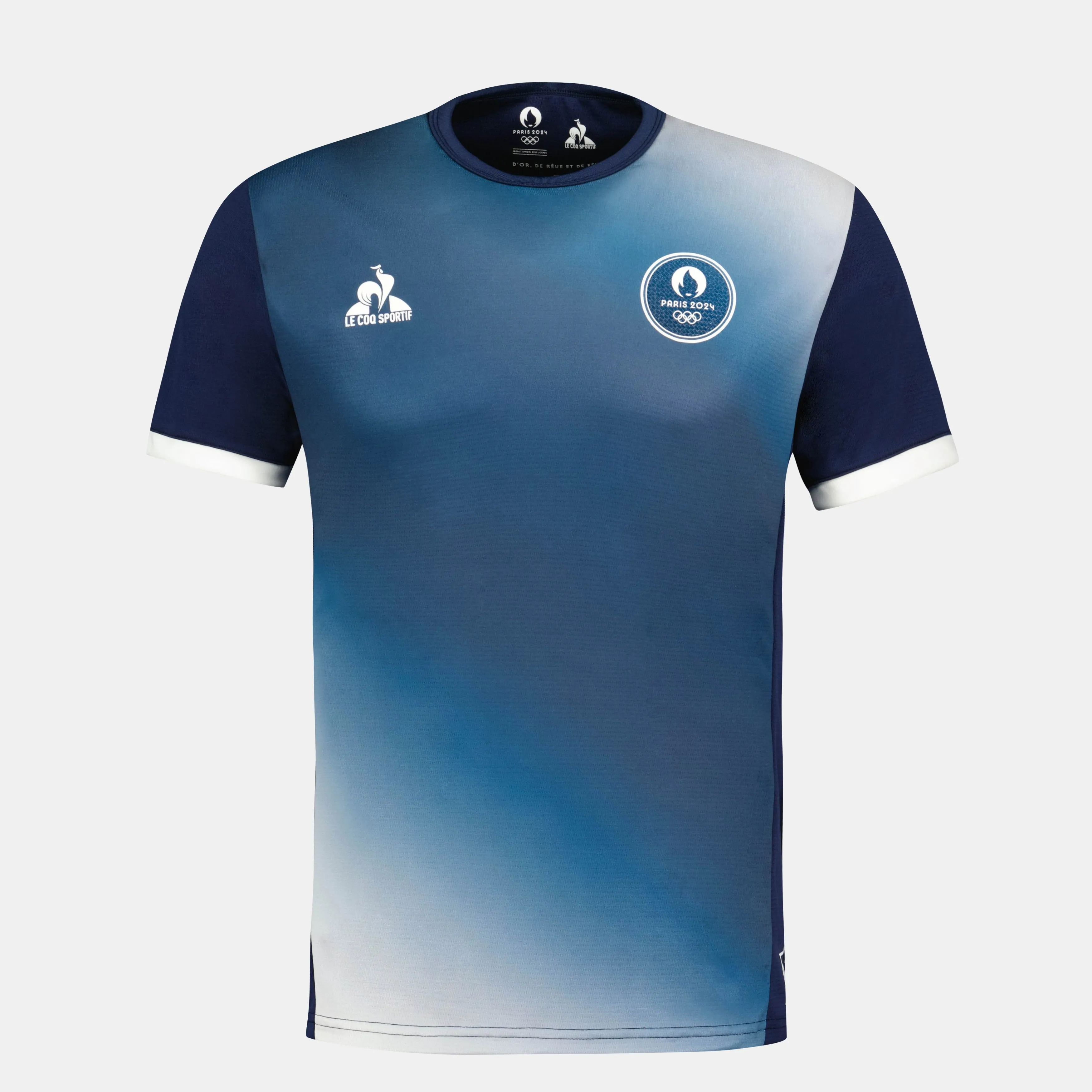 2410597-FOOT P24 Tee SS N°1 M bleu nuit/marshmal | T-shirt Homme sold by Le Coq Sportif product image thumbnail 2