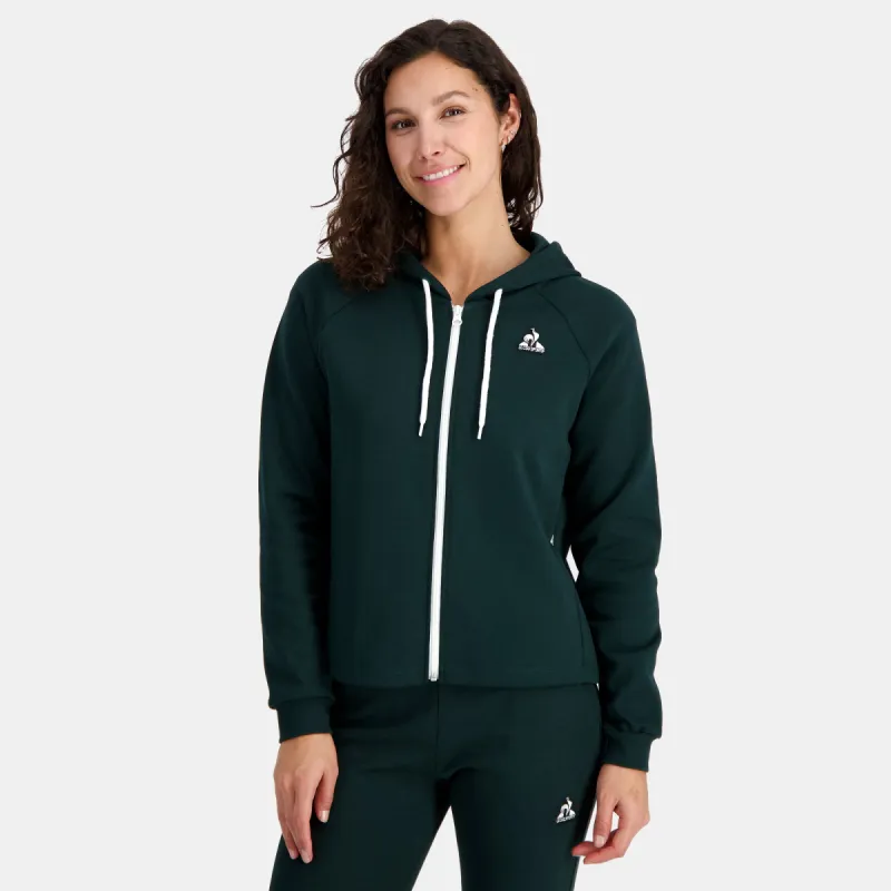2410182-SAISON FZ Hoody N°1 W scarab | Sweat zippé à capuche Femme sold by Le Coq Sportif