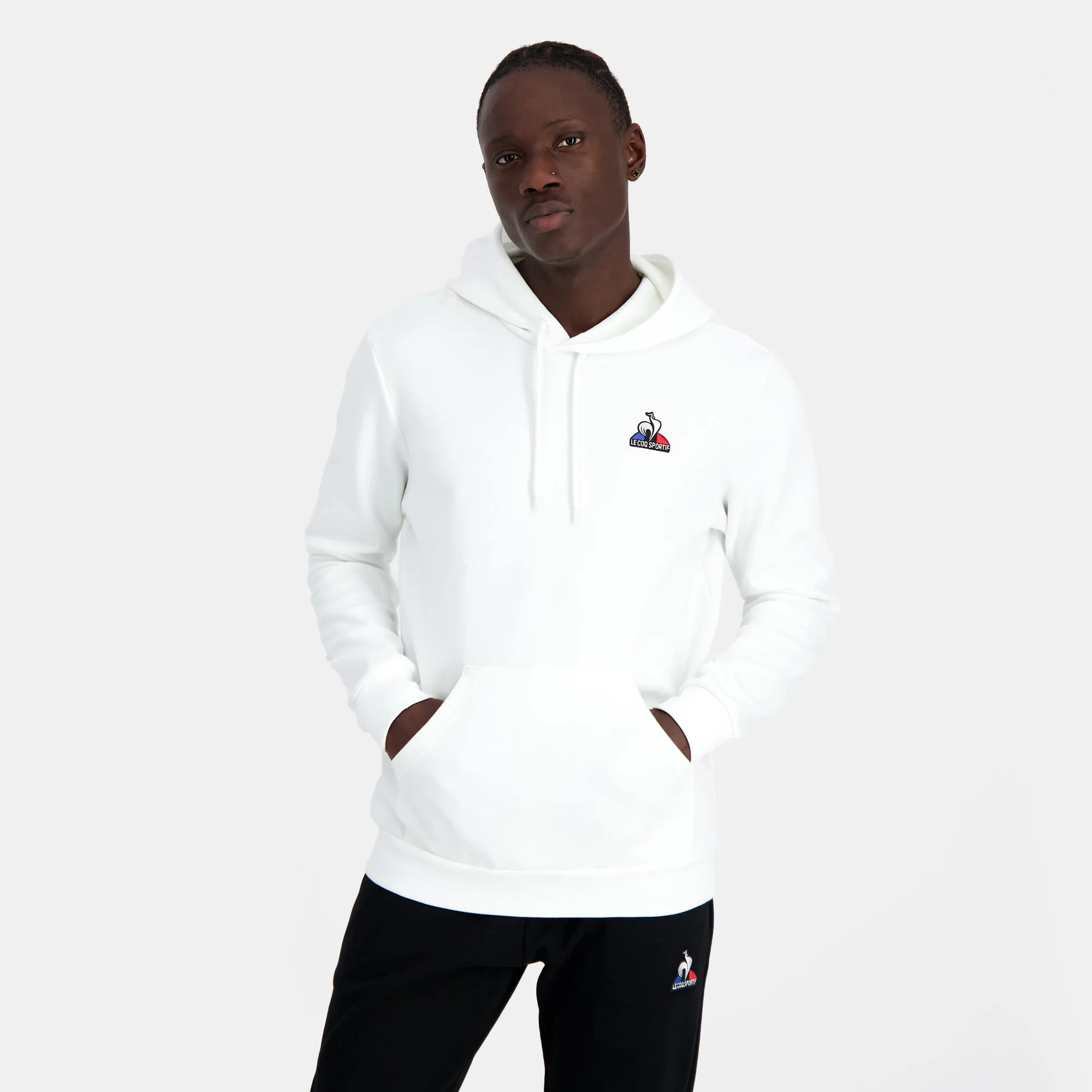 2410189-ESS Hoody N°2 M new optical white | Sweat à capuche Homme sold by Le Coq Sportif