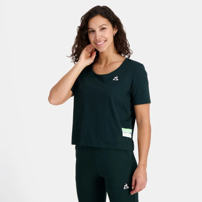 2410180-SAISON Tee SS N°2 W scarab | T-shirt Femme sold by Le Coq Sportif