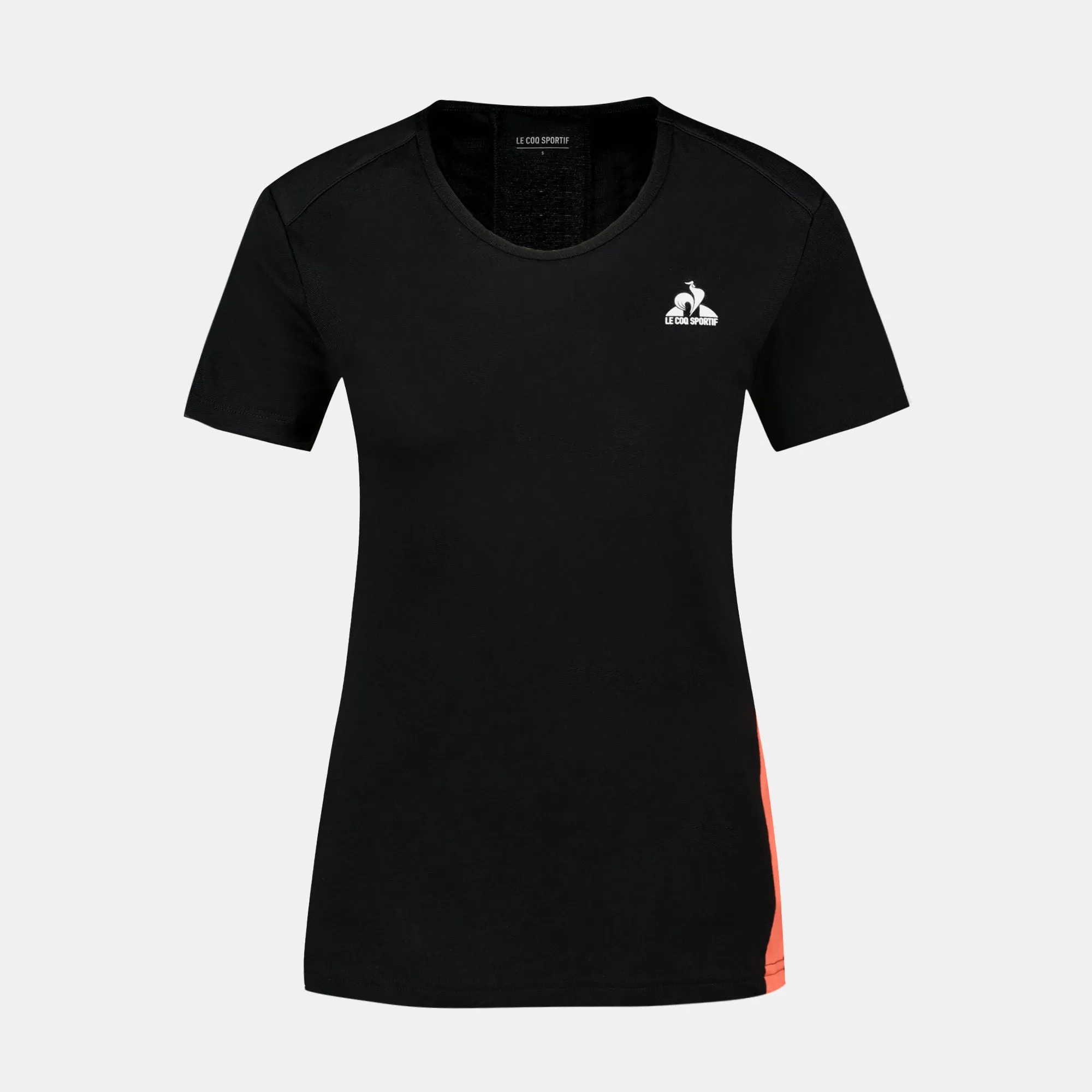 2410233-TRAINING Tee SS N°1 W black/orange perf | T-shirt Femme sold by Le Coq Sportif product image thumbnail 2
