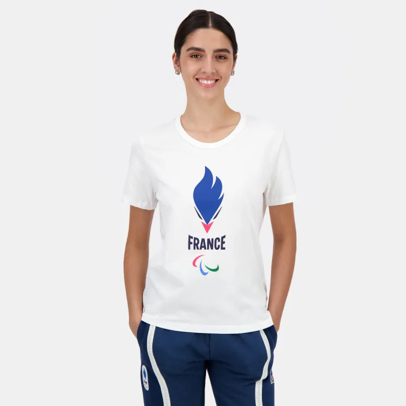 2421265-EFRP 24 Tee SS N°5 W new optical white | T-shirt Équipe de France Femme sold by Le Coq Sportif