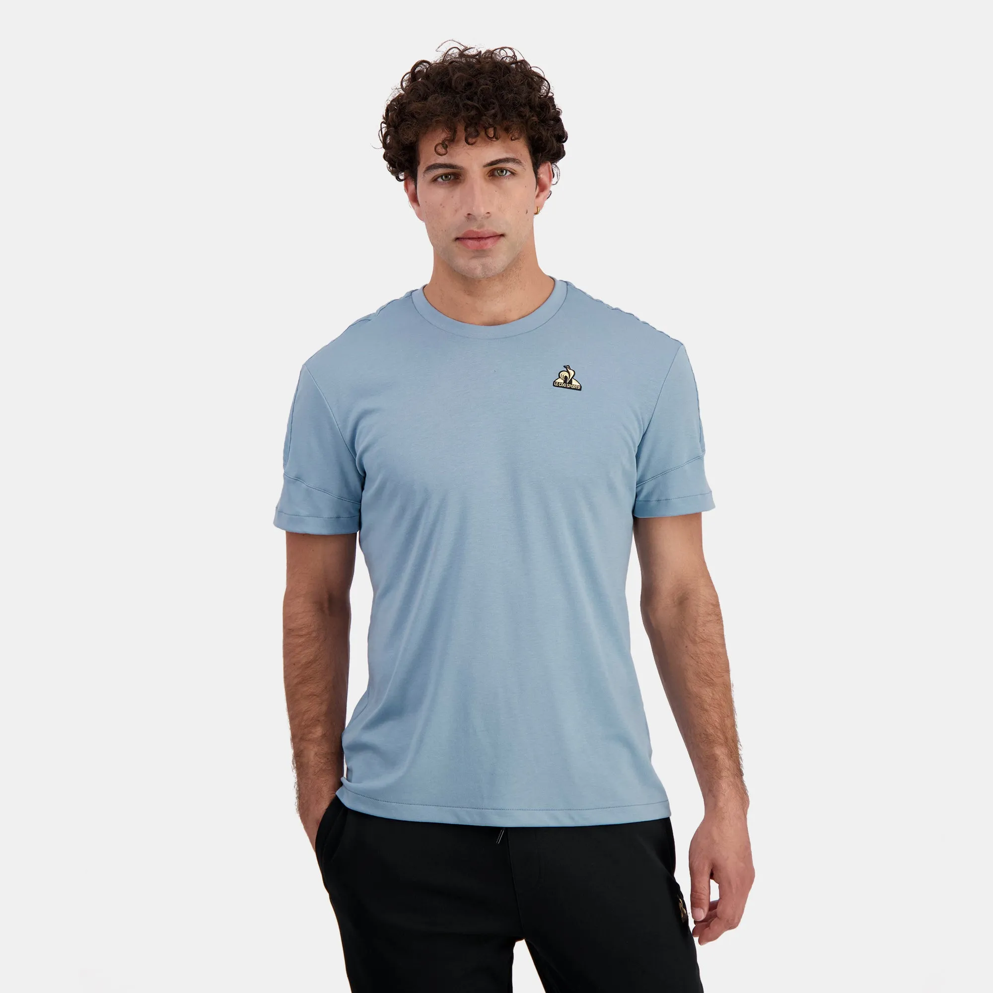 2423021-COQ D'OR Tee SS N°2 M faded denim | T-shirt Homme sold by Le Coq Sportif