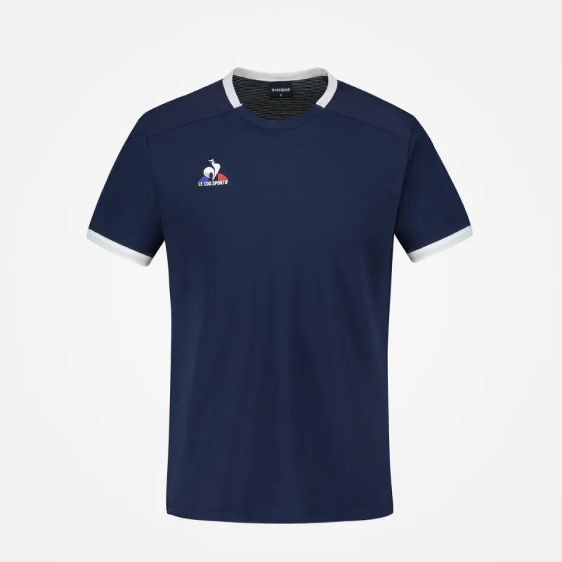 2320137-TENNIS Tee SS N°5 M dress blues/new opti | T-shirt Homme sold by Le Coq Sportif