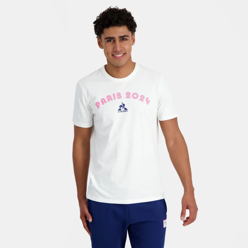 2410272-GRAPHIC P24 Tee SS N°4 M marshmallow | T-shirt Homme sold by Le Coq Sportif