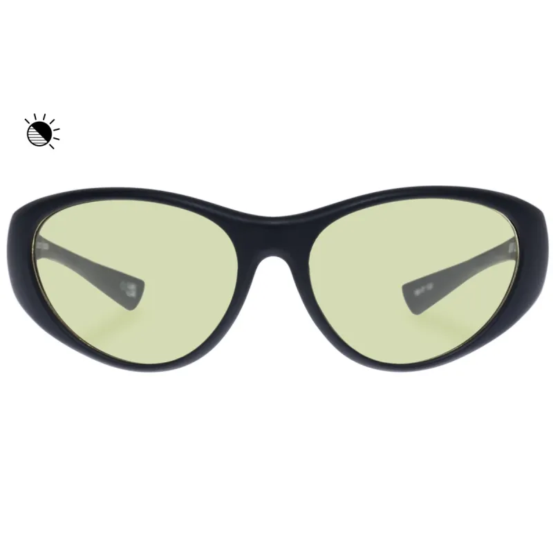 DOTCOM | MATTE BLACK YELLOW PHOTOCHROMIC sold by Le Specs