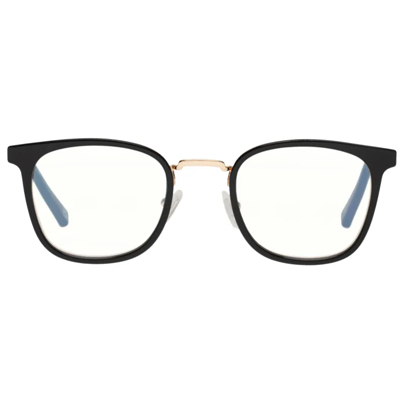 RACKETEER | BLUE LIGHT BLACK GLASSES sold by Le Specs