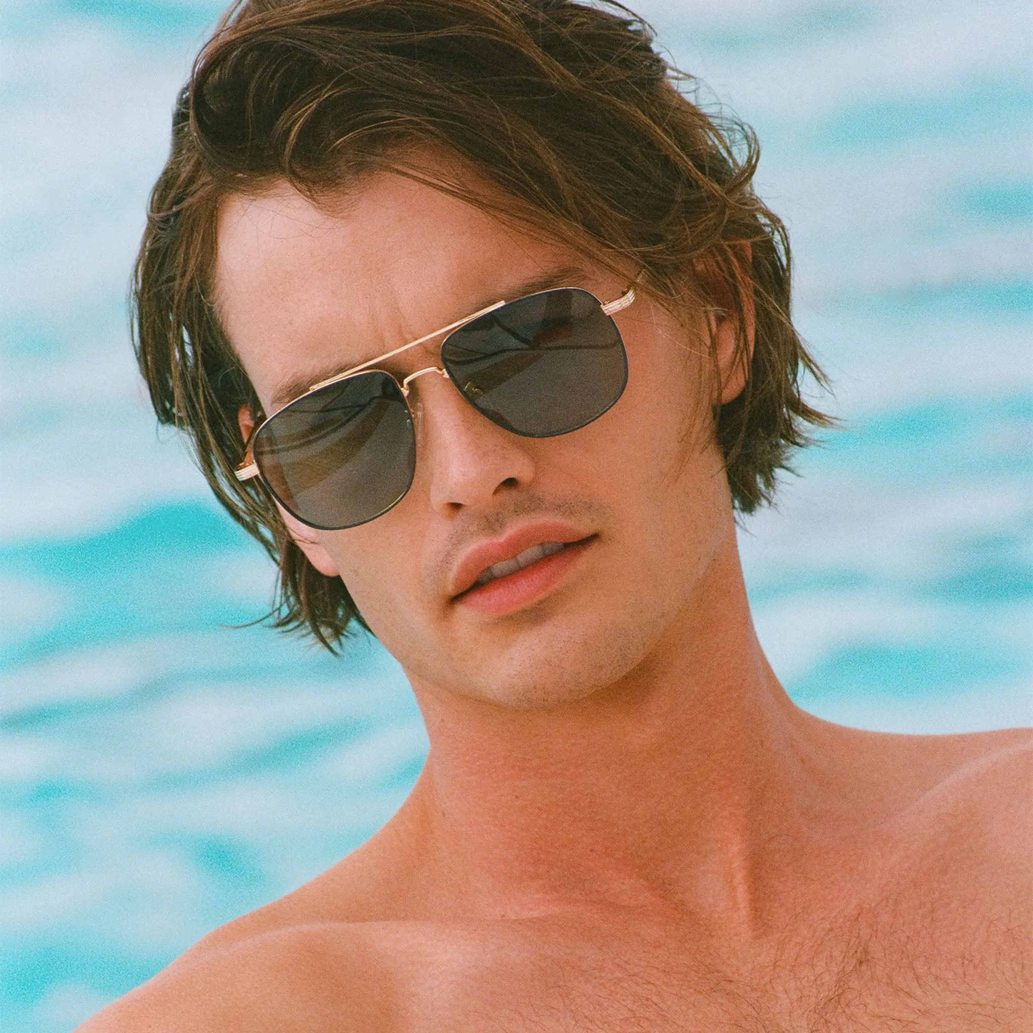 THE CHARMER | GOLD SEAFOAM POLARIZED sold by Le Specs product image thumbnail 2