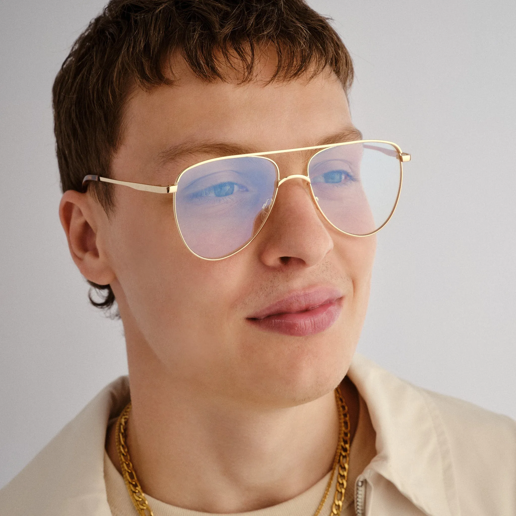 THE DUKE | GOLD BLUE LIGHT LENS sold by Le Specs product image thumbnail 5