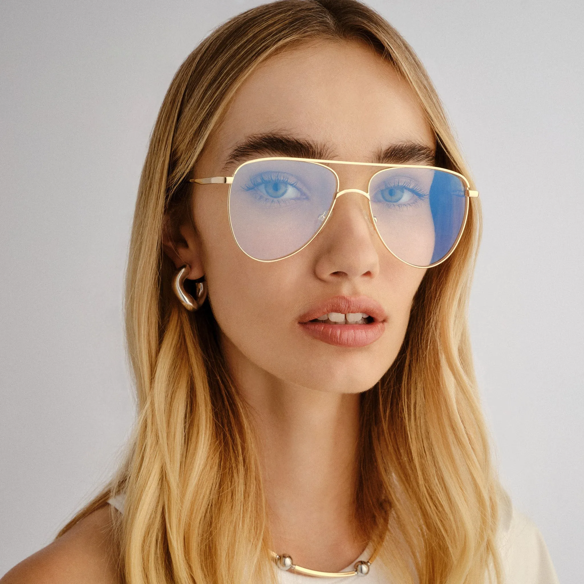 THE DUKE | GOLD BLUE LIGHT LENS sold by Le Specs product image thumbnail 2