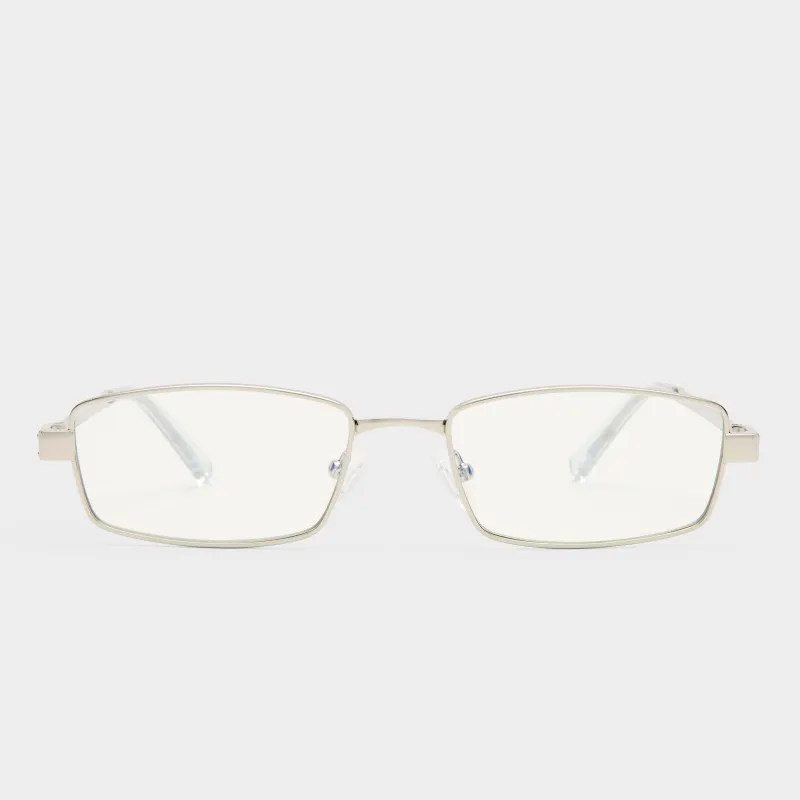 BIZARRO | SILVER BLUE LIGHT LENS sold by Le Specs