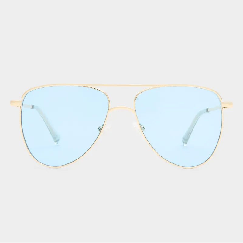 THE DUKE | GOLD SKY BLUE TINT sold by Le Specs