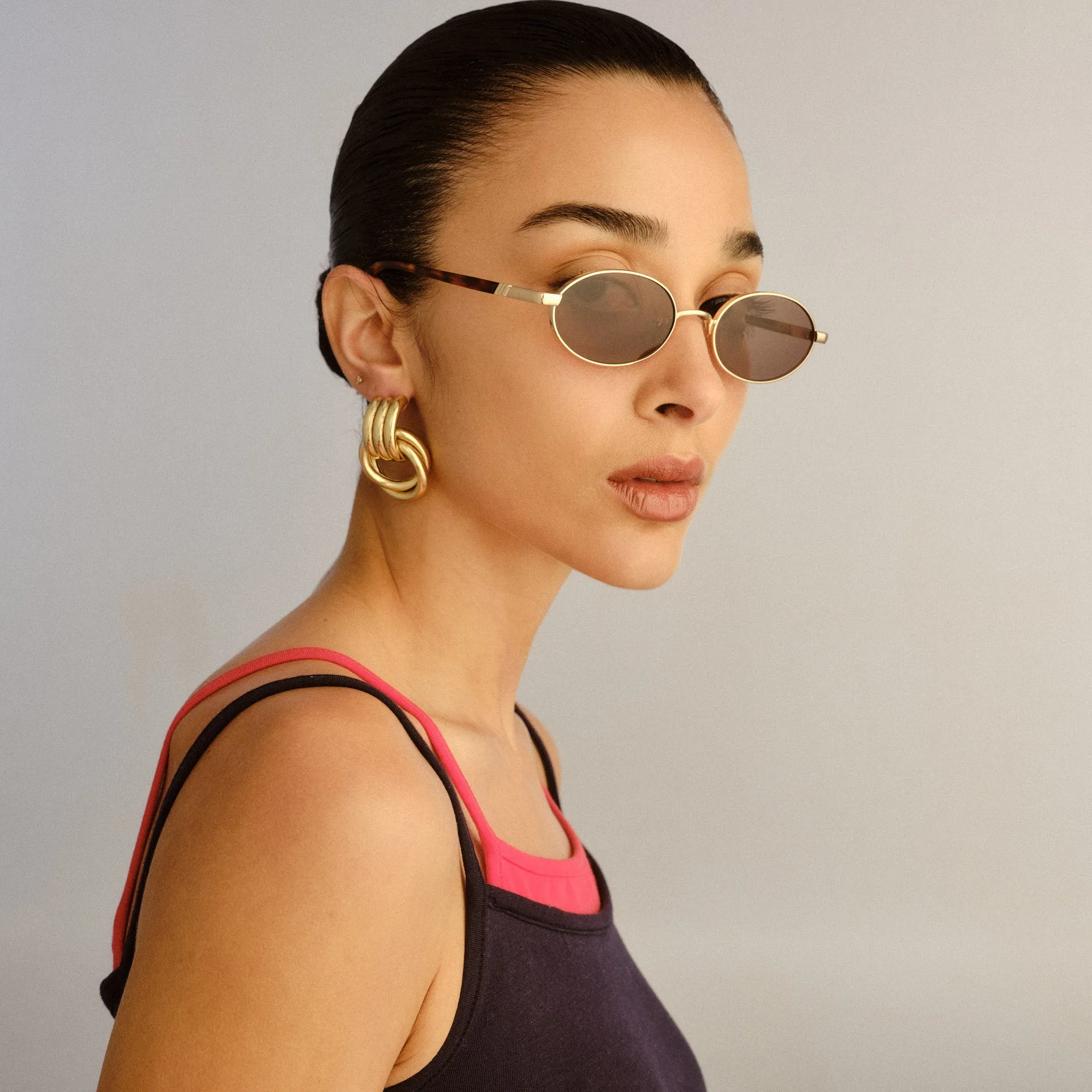 ICICLE | BRIGHT GOLD SMOKEY BROWN MONO sold by Le Specs product image thumbnail 2