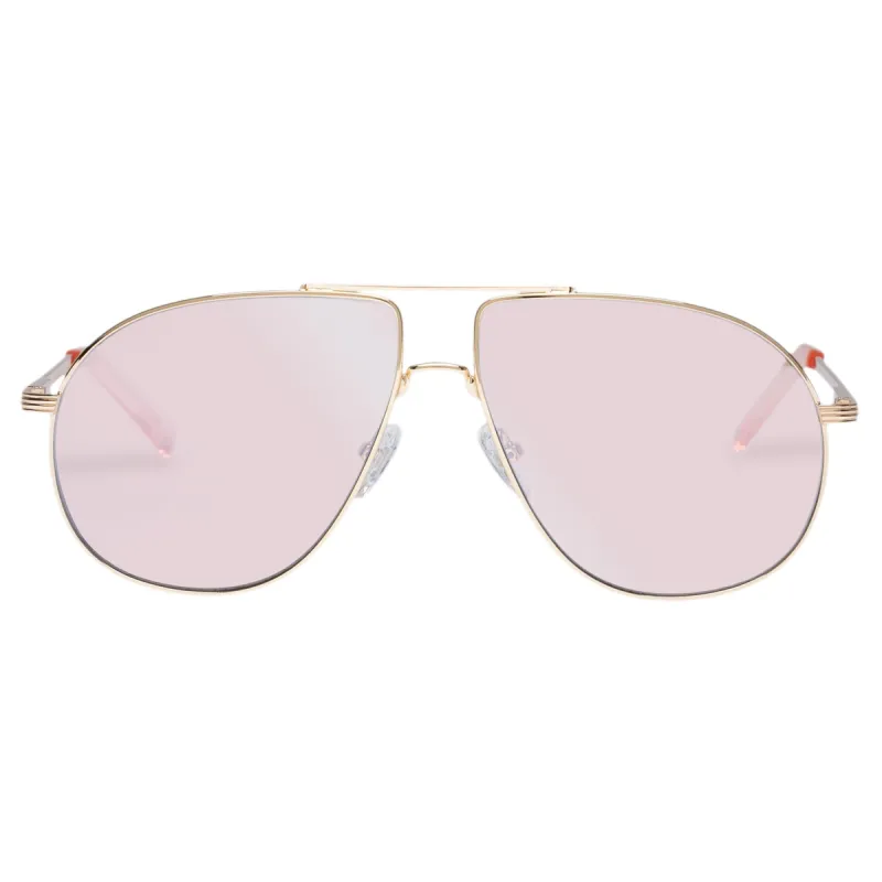 SCHMALTZY | BRIGHT GOLD CHAMPAGNE FLASH MIRROR sold by Le Specs