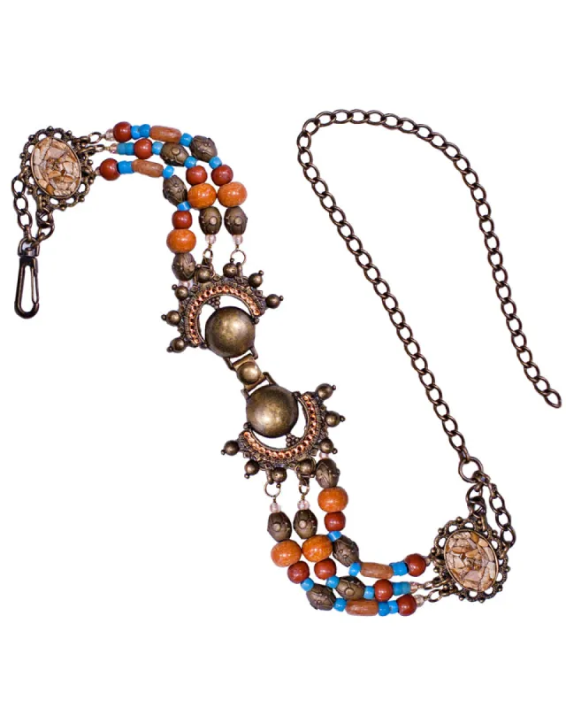 Vintage Beaded Chain Belt sold by Leatherock