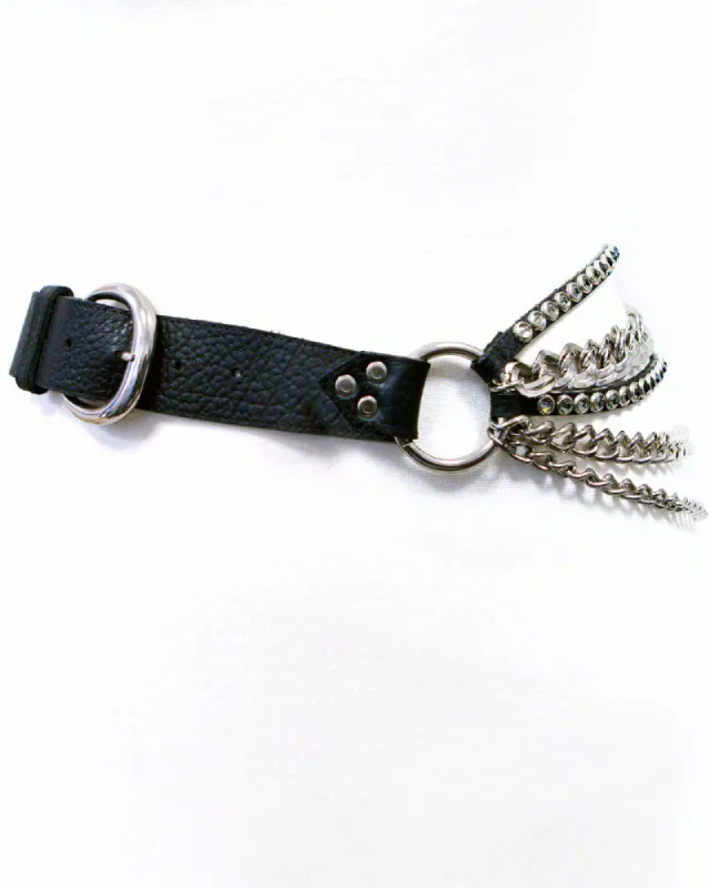 Iris Leather and Chain Belt sold by Leatherock