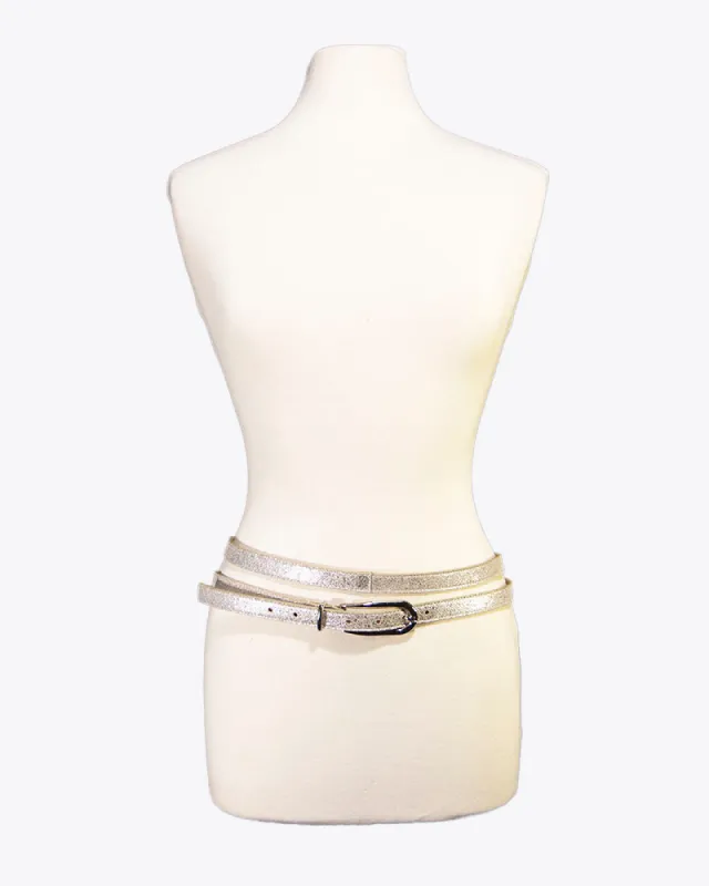 Stardust Doublewrap Skinny Belt sold by Leatherock