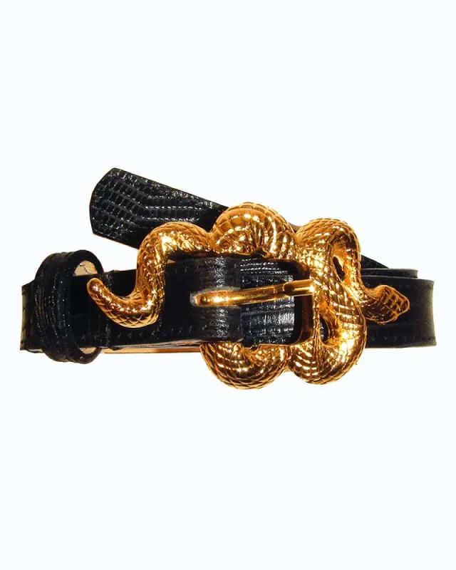 Viper Skinny Belt sold by Leatherock