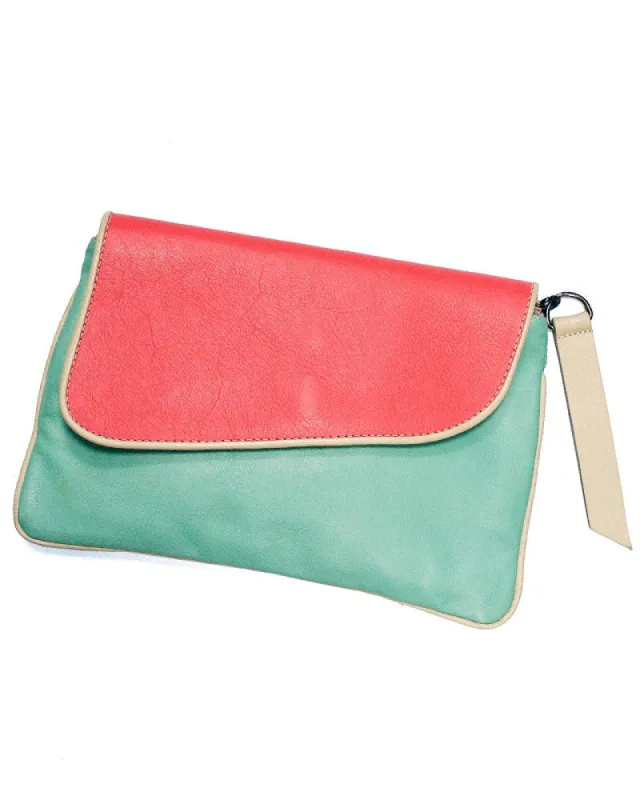 Colorblock Clutch sold by Leatherock