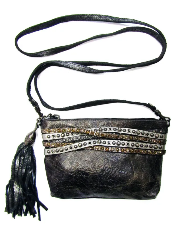 Multi-Metallic Mini Crossbody made by Leatherock