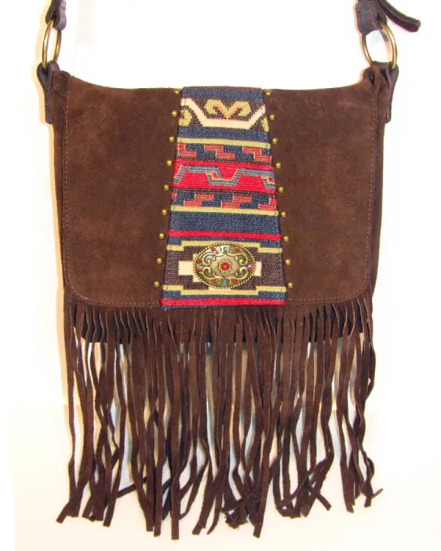 *Chocolate Suede Messenger Bag sold by Leatherock