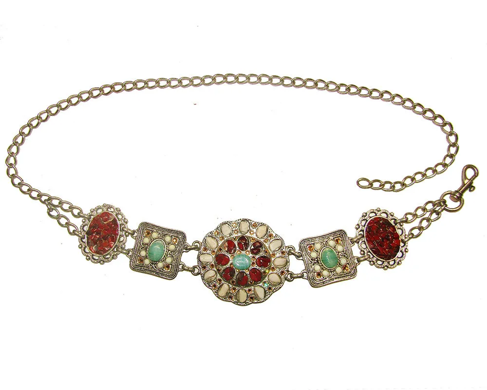 Vintage Multicolor Chain Belt sold by Leatherock