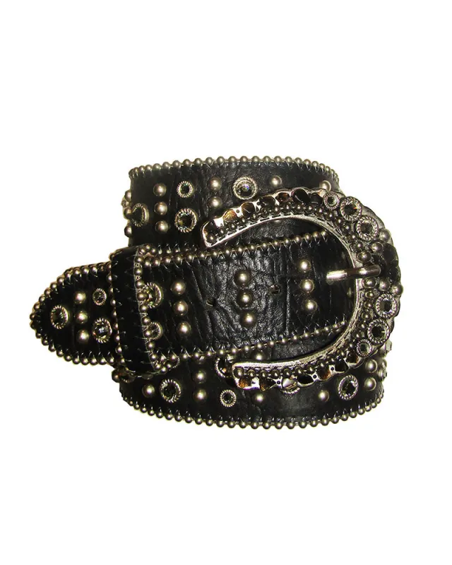 Stud and Crystal Jean Belt sold by Leatherock