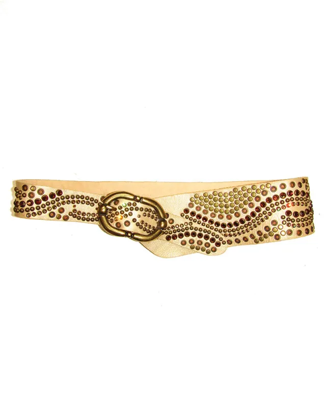 Asymmetrical Wide Statement belt sold by Leatherock