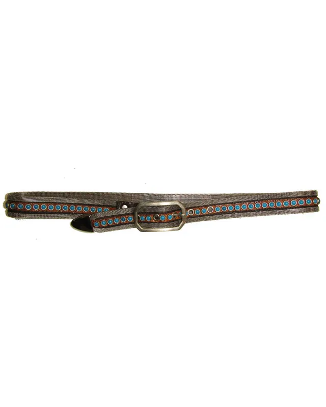 Turquoise Studded Mesh Belt sold by Leatherock