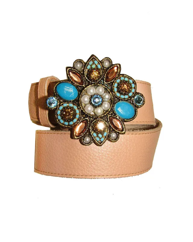 Tiana Flower Buckle Jean Belt sold by Leatherock