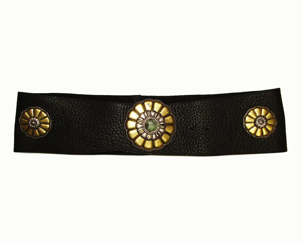 *Wide Flower Concho Contour Belt sold by Leatherock