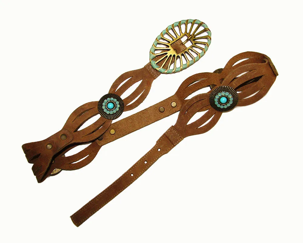 Wrapped Buckle Concho Belt sold by Leatherock product image thumbnail 2