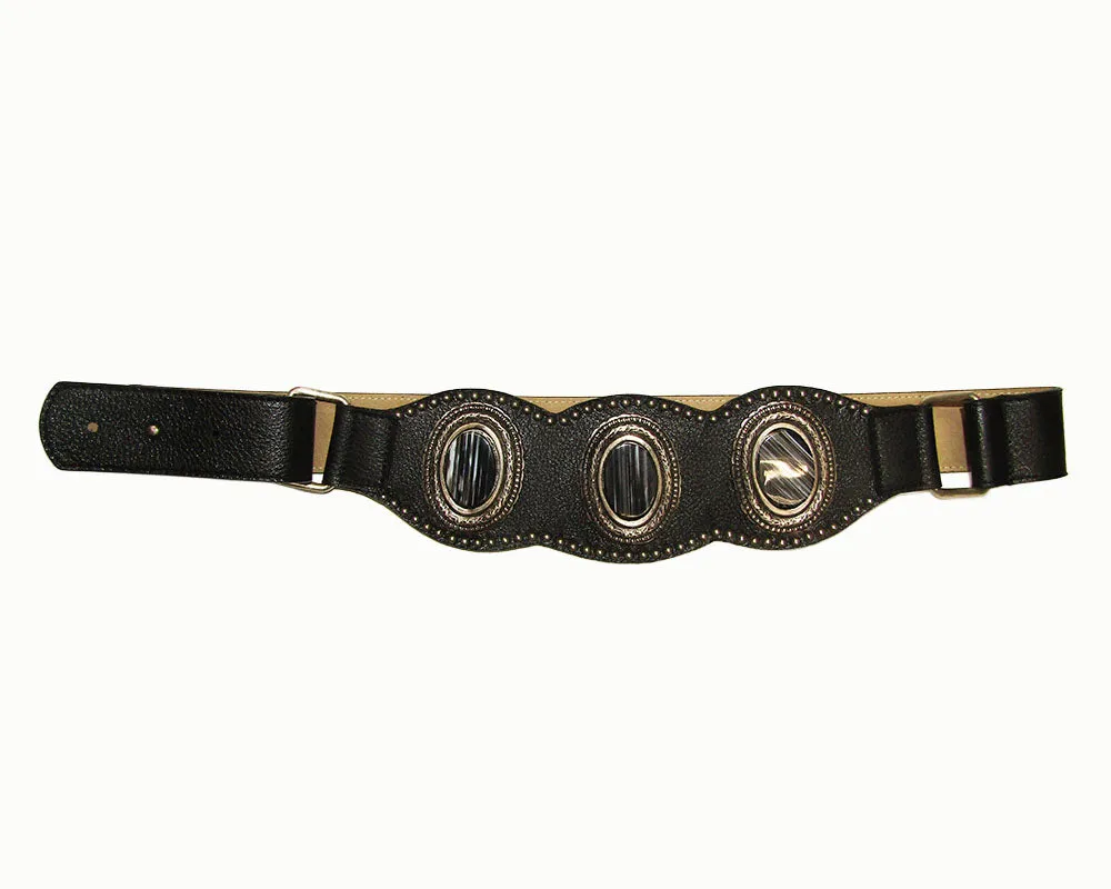 *Sardonyx Studded Concho Belt sold by Leatherock