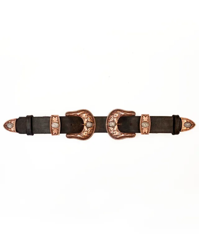 Grace Double Buckle Belt sold by Leatherock