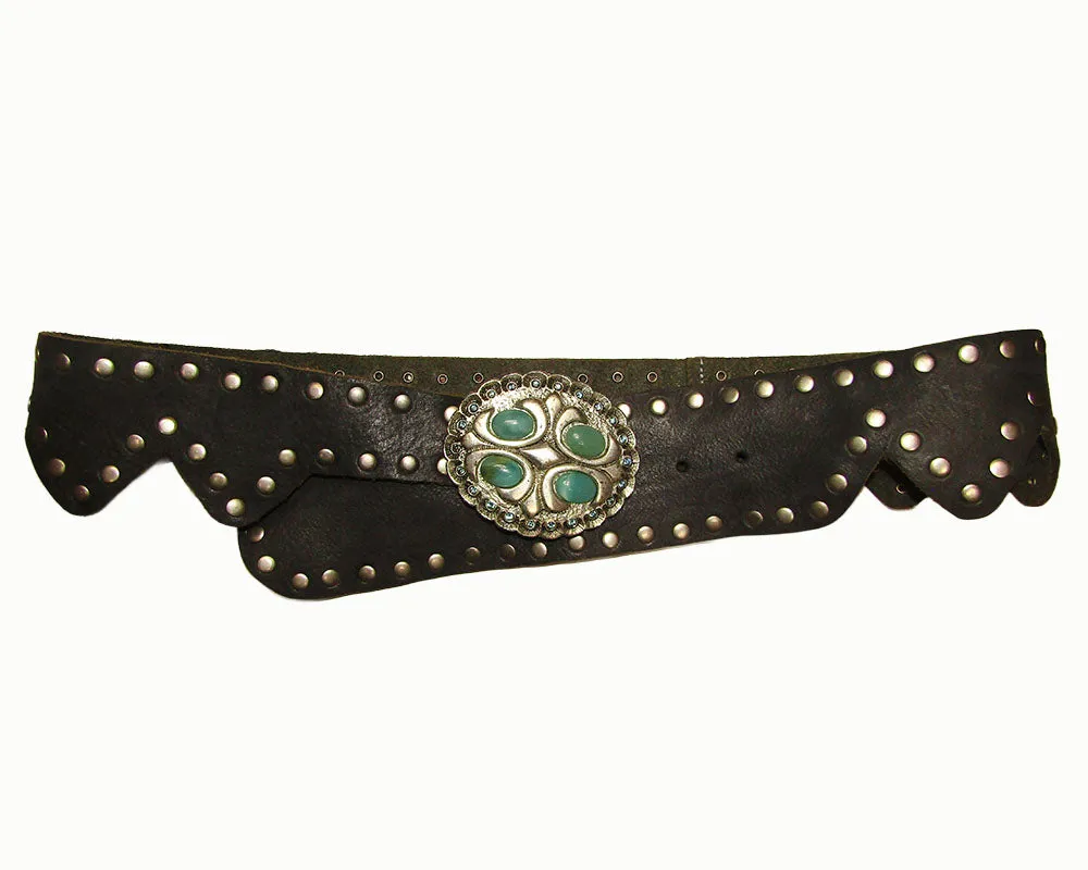 *Western Studded Statement hip belt with concho buckle sold by Leatherock