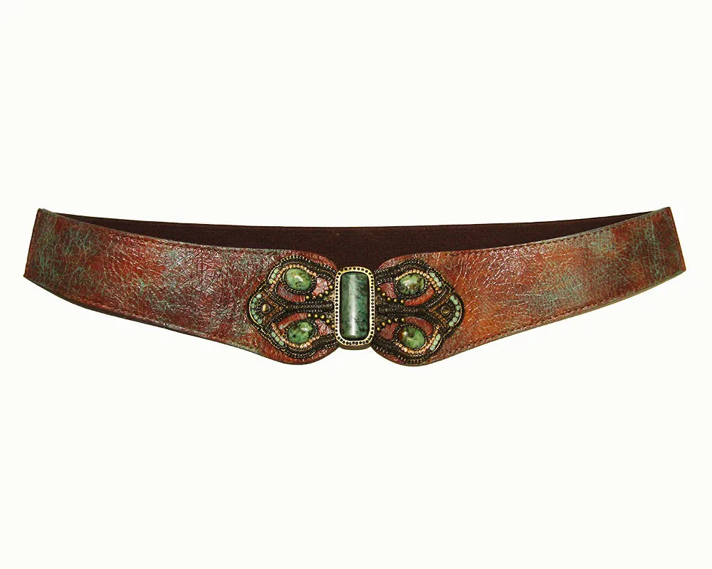 Patina Gorgeous Statement hip belt with elastic sold by Leatherock