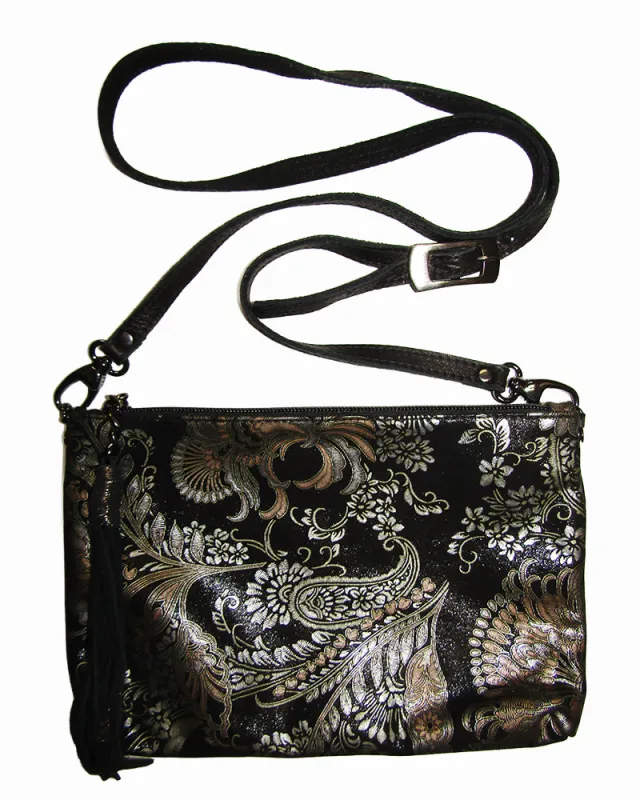 Filigree Metallic Crossbody Bag sold by Leatherock