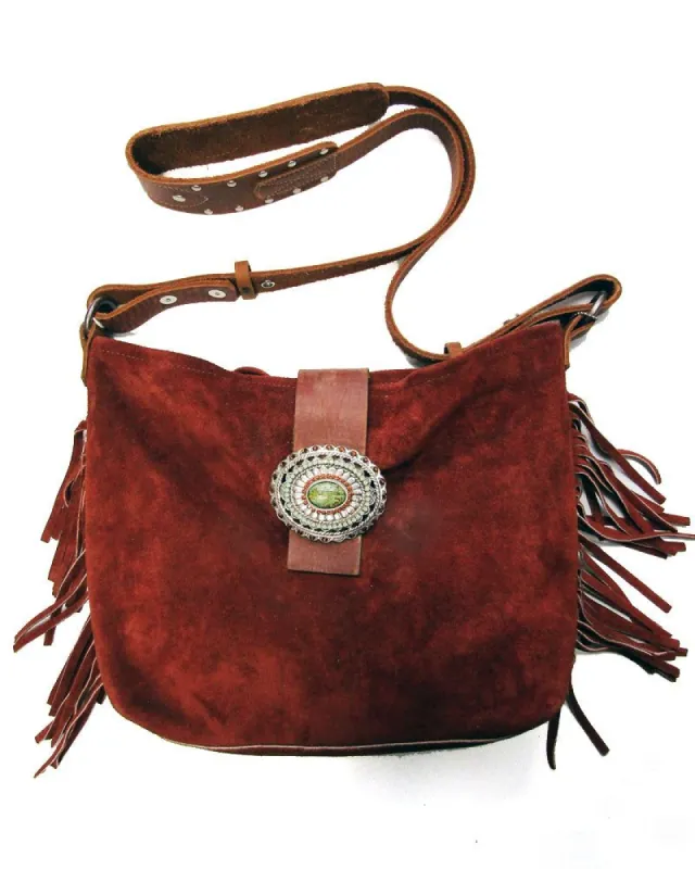 *Mahogany Suede Bag sold by Leatherock