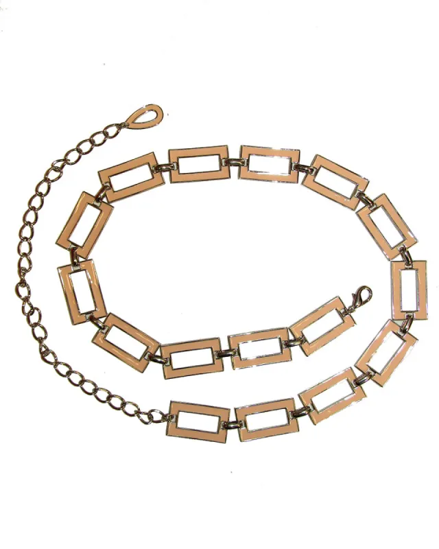 Rectangle Chain Belt sold by Leatherock