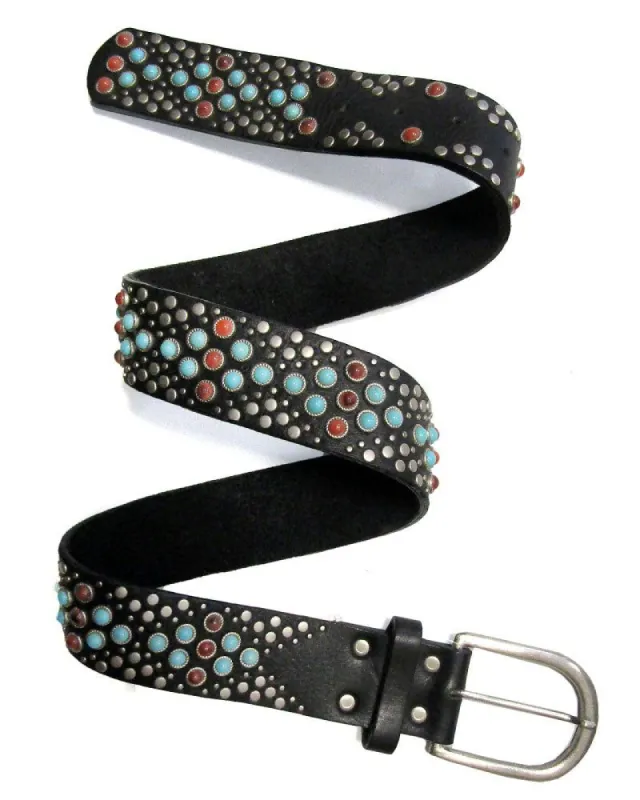 Multi-Color Studded Belt sold by Leatherock