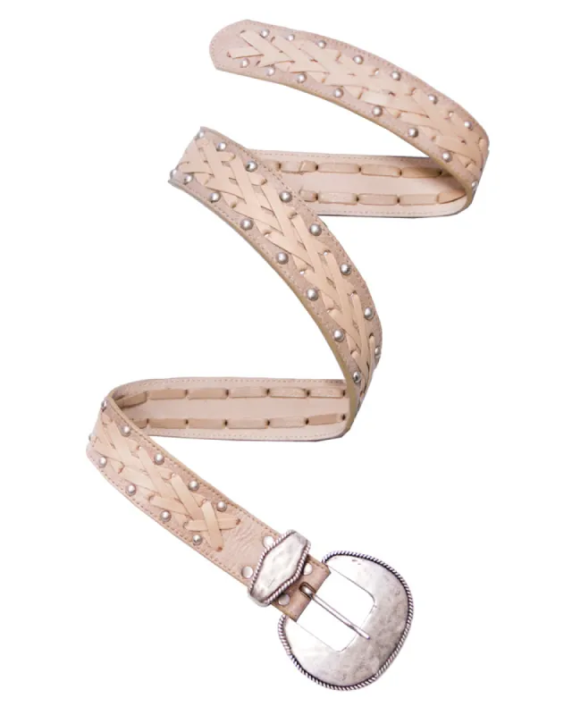 Studded Belt with Lacing sold by Leatherock