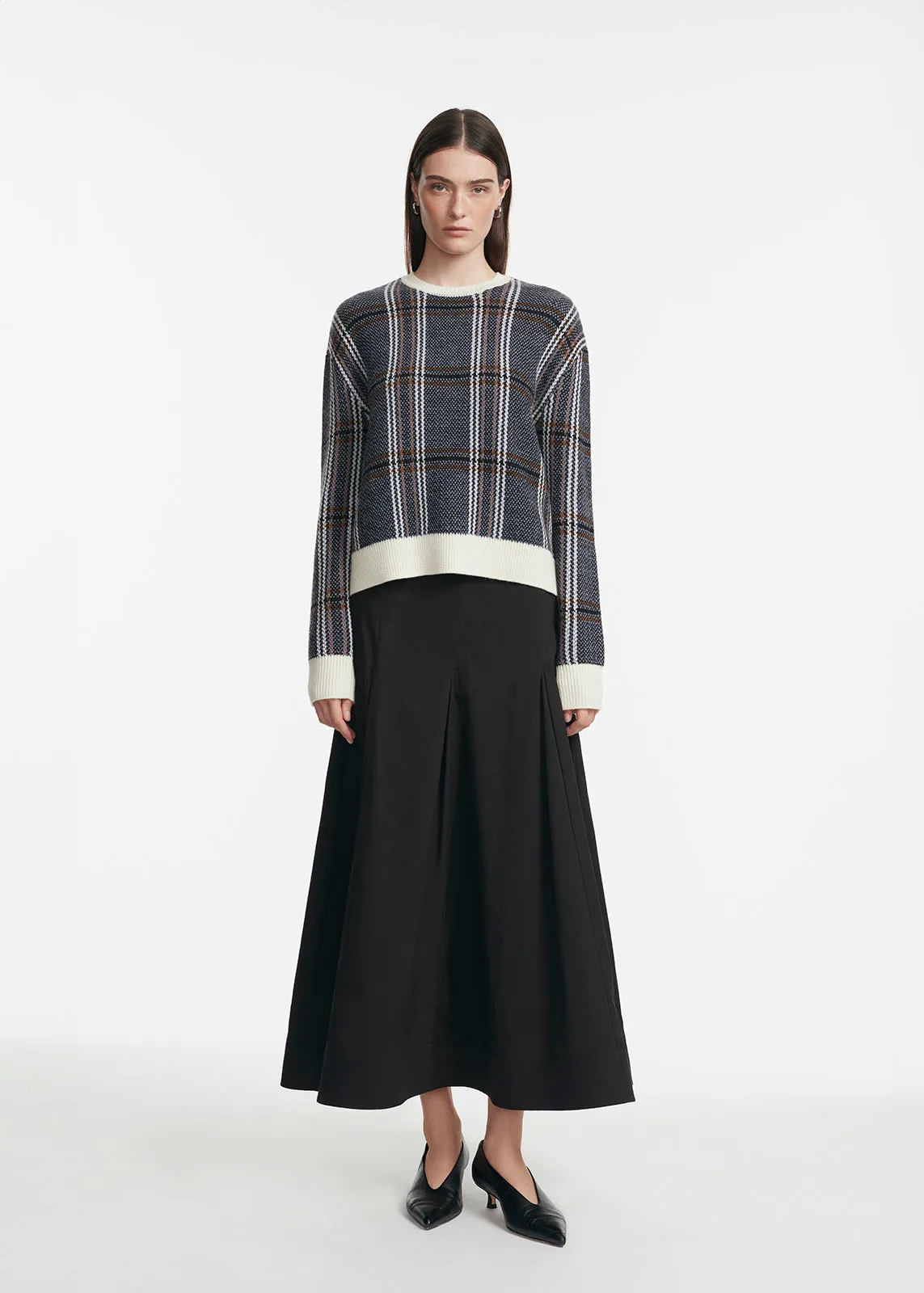 Plaid Jacquard Knit Pullover sold by Lela Rose