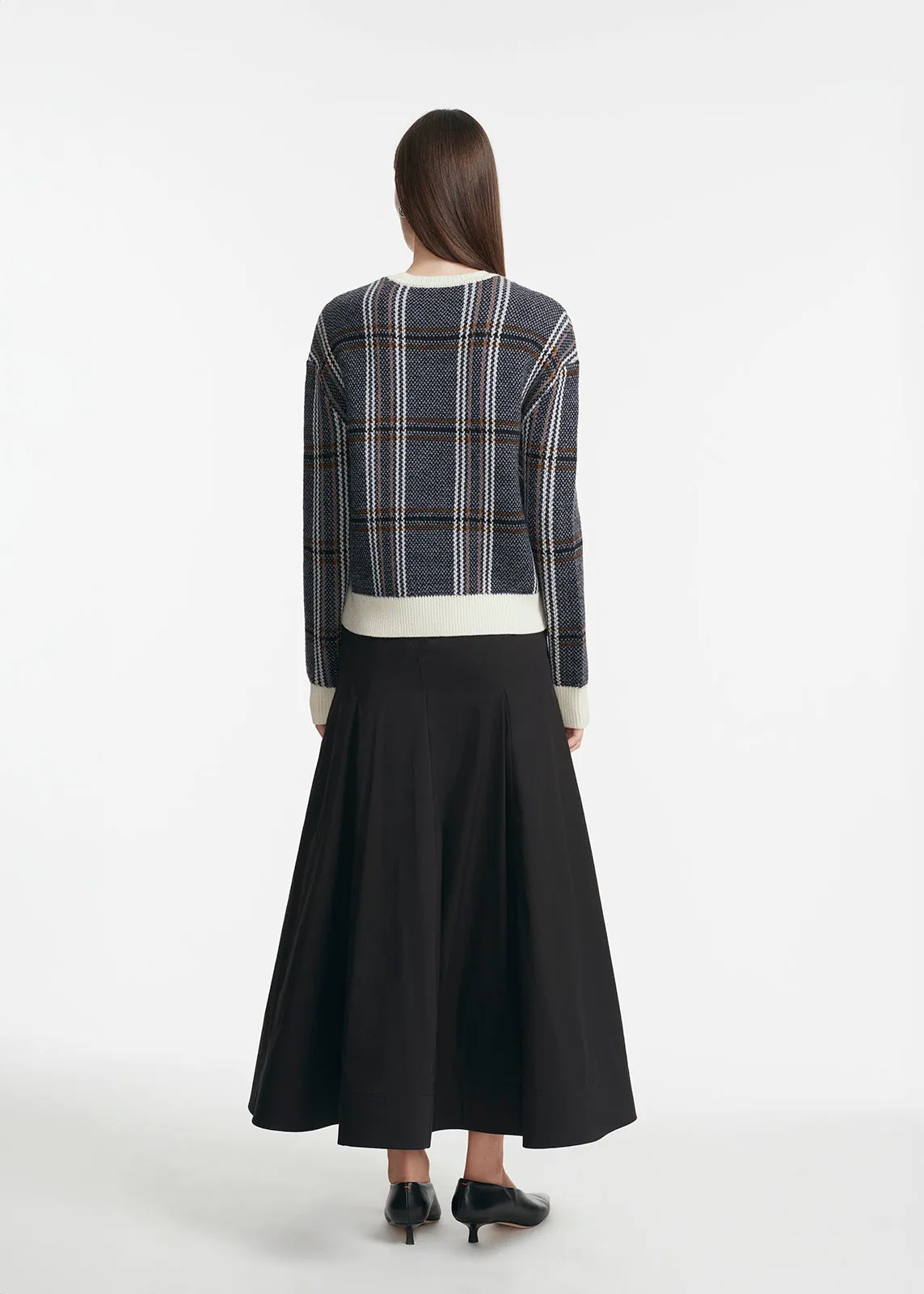 Plaid Jacquard Knit Pullover sold by Lela Rose product image thumbnail 3