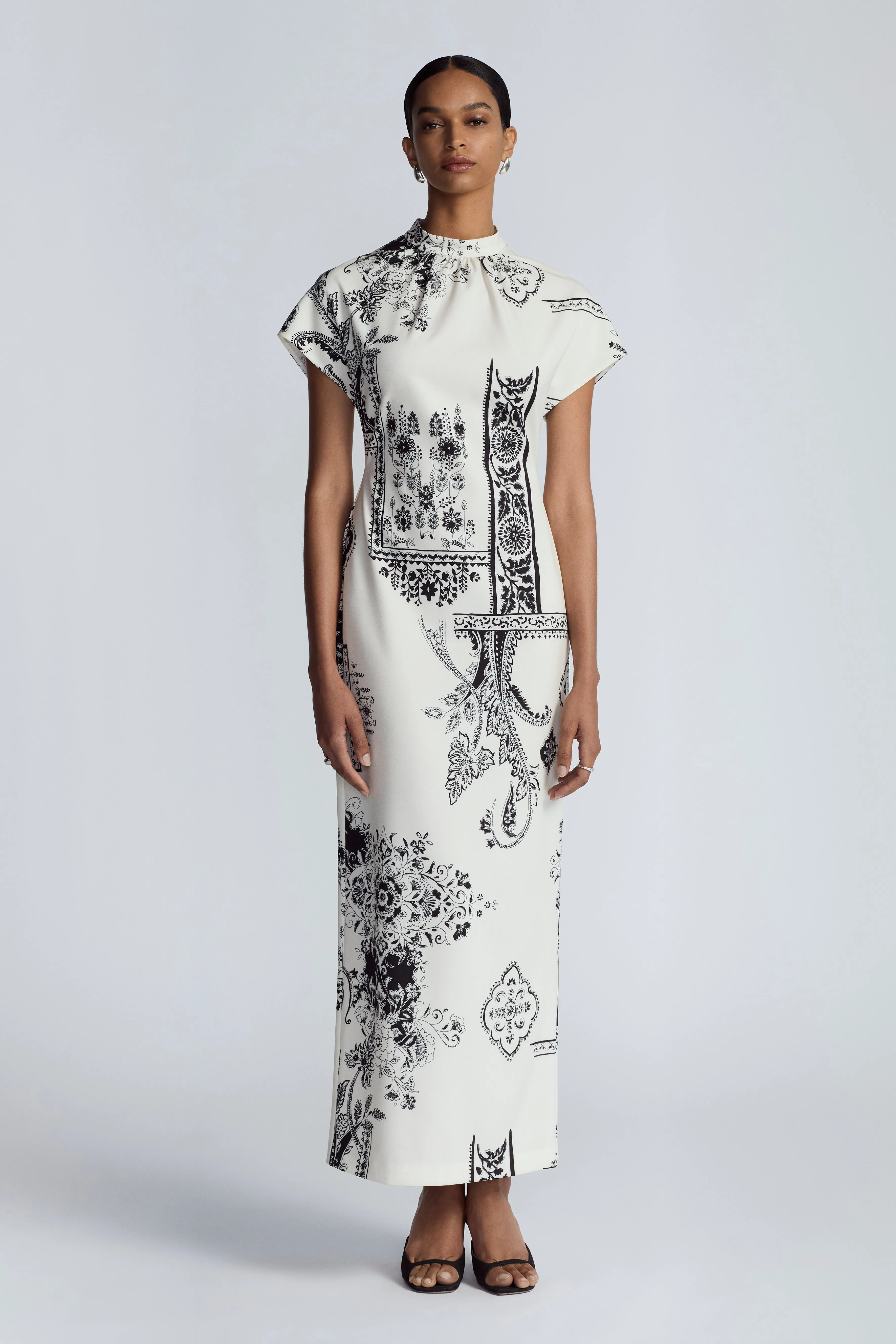 Printed Stretch Crepe Stella Dress sold by Lela Rose product image thumbnail 2