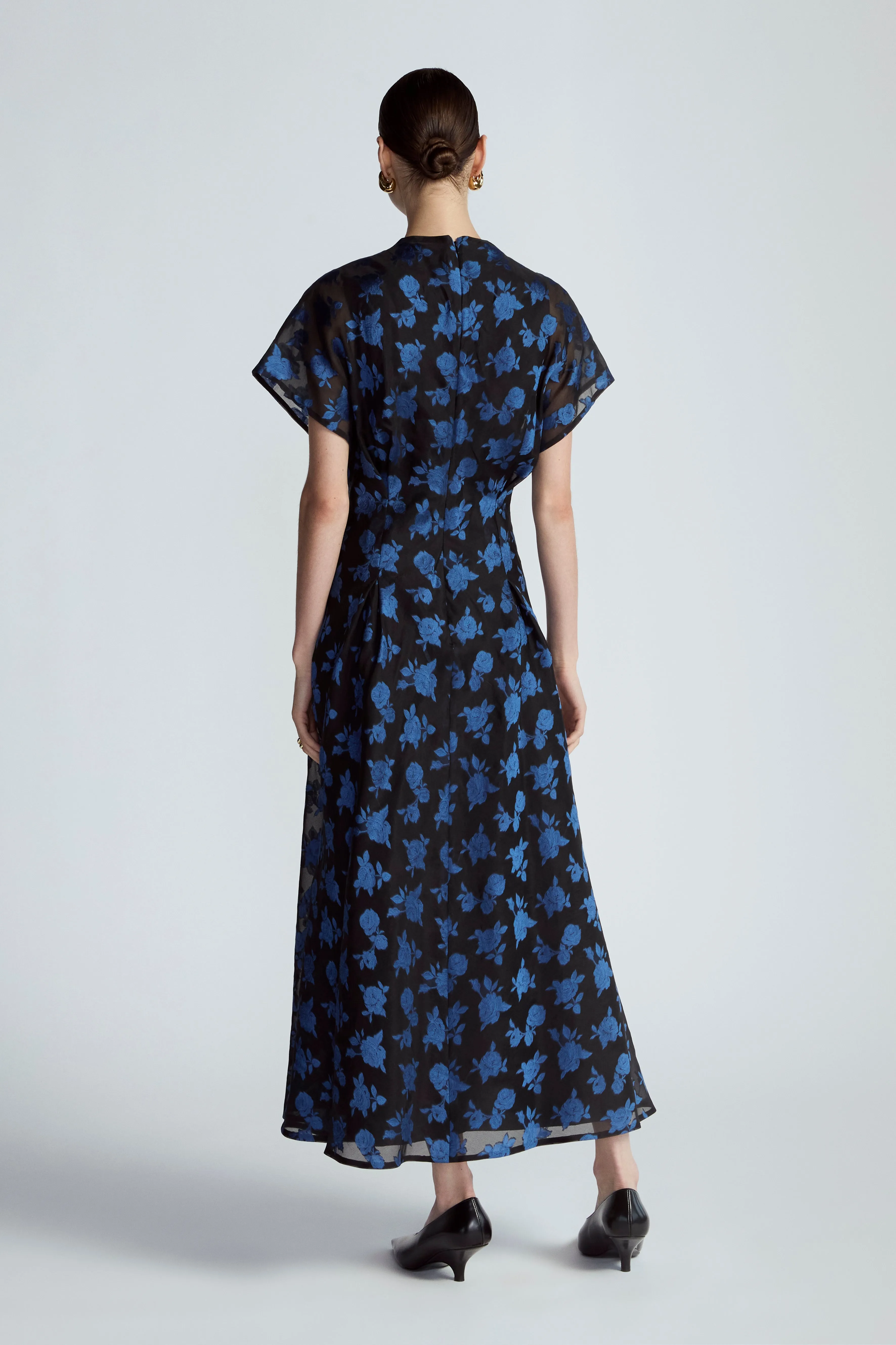 Floral Fil Coupe V-Neck A-line Dress sold by Lela Rose product image thumbnail 3